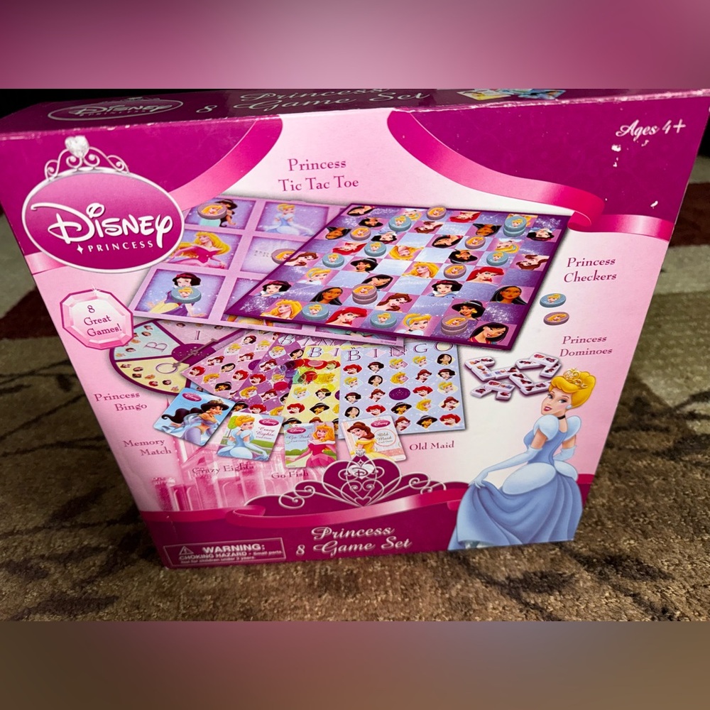 Disney Princess 8-Game Set - Pink and Purple NWT